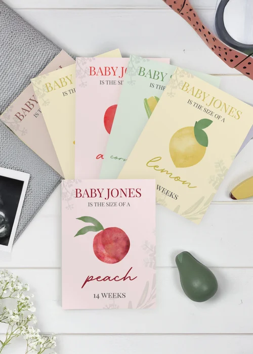 Personalised Memento Company Multi Bump to Baby Pregnancy Milestone Cards - One Size Image 1