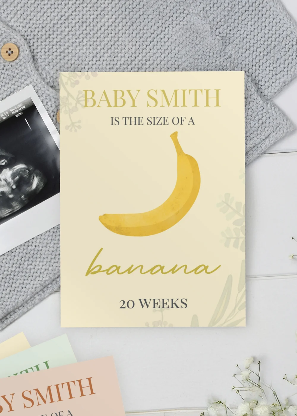 Personalised Memento Company Multi Bump to Baby Pregnancy Milestone Cards - One Size Image 2