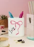 Personalised Memento Company White Bow Make Up Brush Holder - One Size Image 2