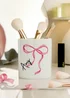 Personalised Memento Company White Bow Make Up Brush Holder - One Size Image 1