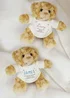 Personalised Memento Company Brown Pink Name & Message Teddy Bear - One Size Image 3