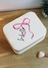 Personalised Memento Company White Bow Travel Jewellery Box - One Size Image 3