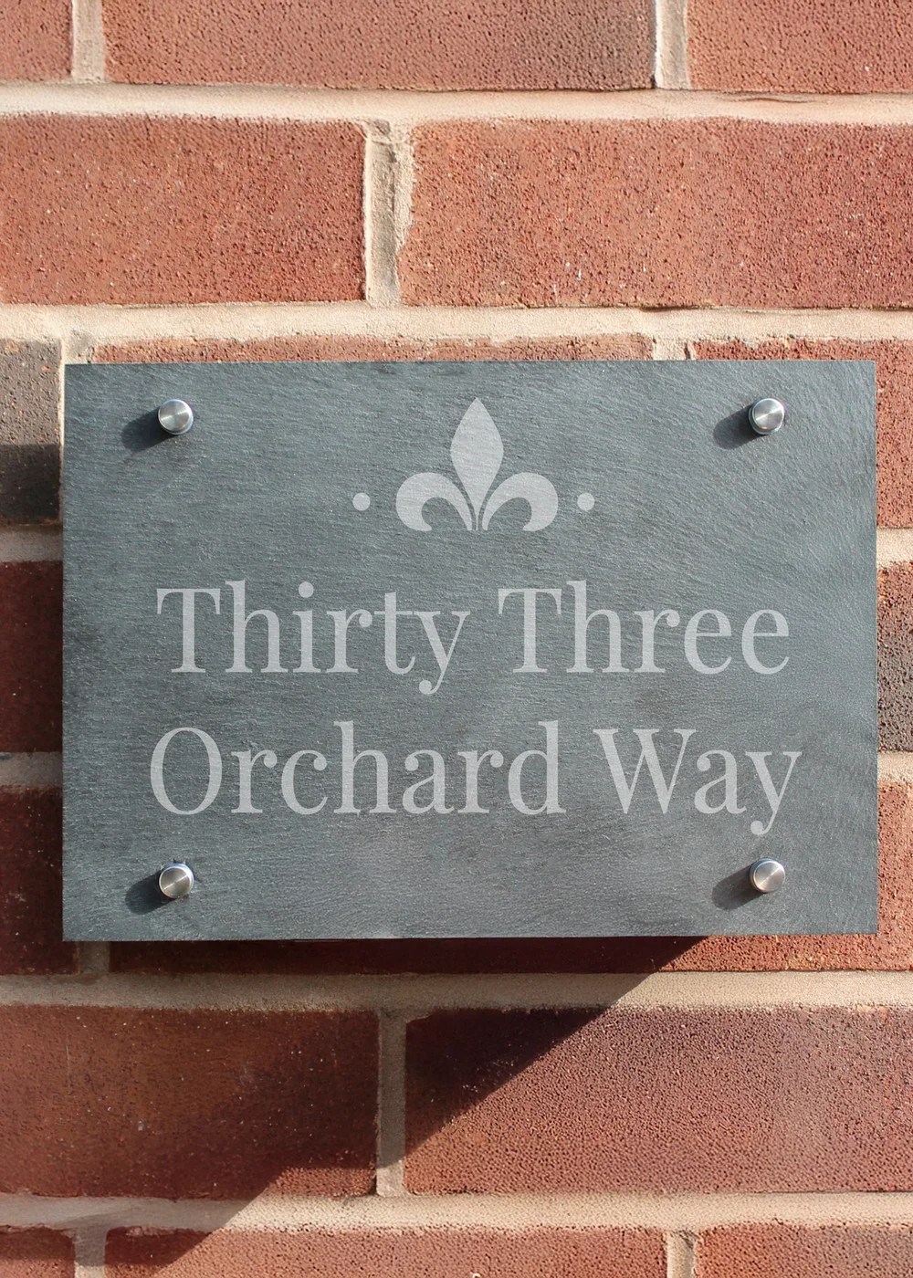 Personalised Memento Company Black Ornate Slate House Sign - One Size Image 1