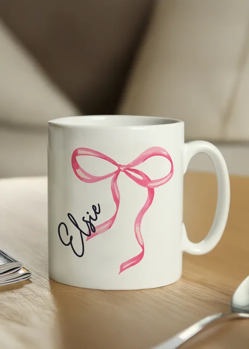 Personalised Memento Company White Bow Mug - One Size Image 2