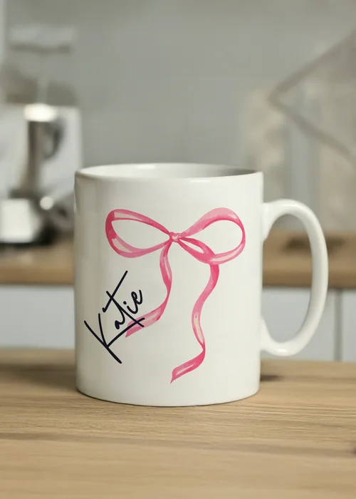 Personalised Memento Company White Bow Mug - One Size Image 3