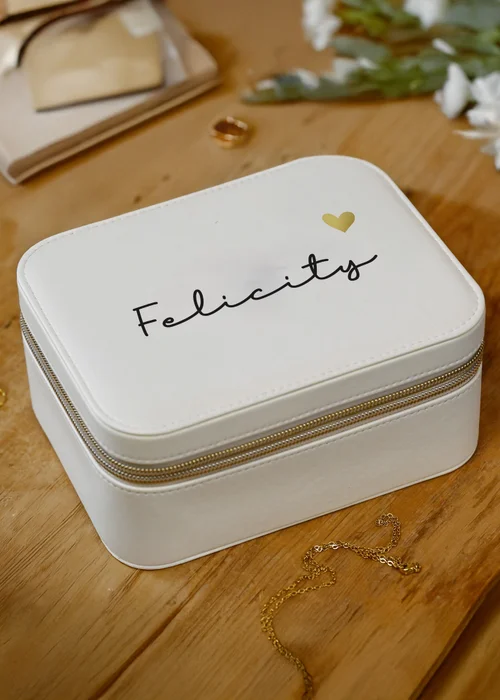 Personalised Memento Company White Travel Jewellery Box - One Size Image 2