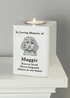 Personalised Memento Company White Dog Breed Memorial Tealight Holder - One Size Image 3