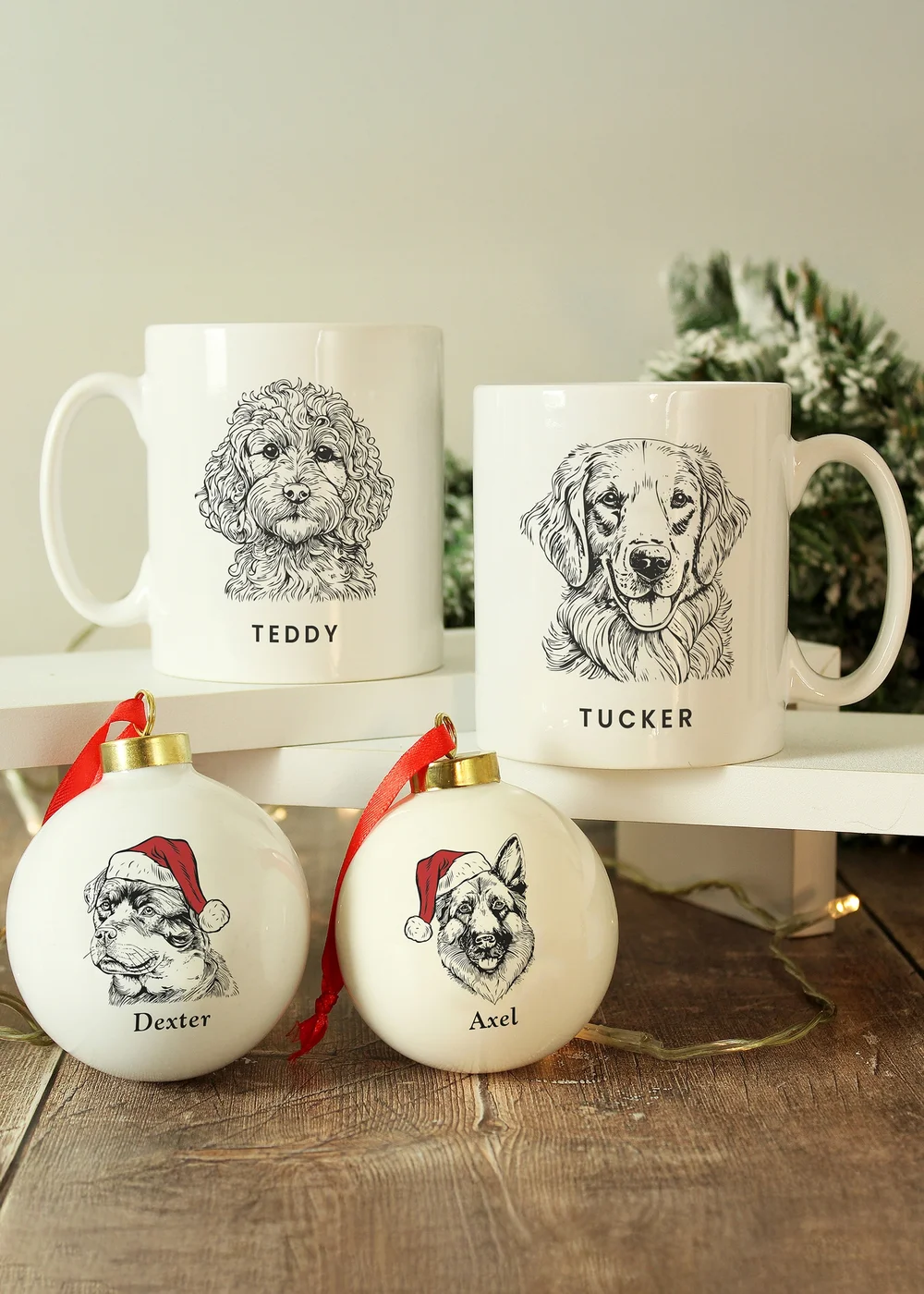 Personalised Memento Company White Dog Breed Christmas Bauble - One Size Image 6