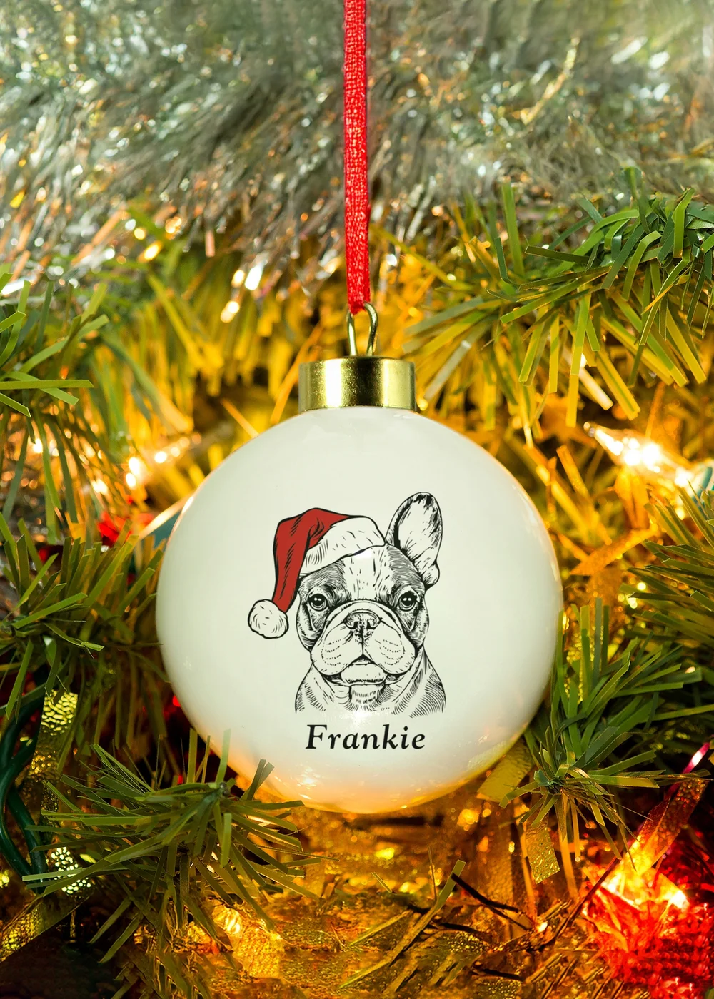 Personalised Memento Company White Dog Breed Christmas Bauble - One Size Image 5