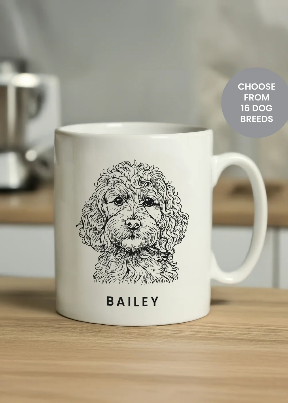 Personalised Memento Company White Dog Breed Mug - One Size Image 1