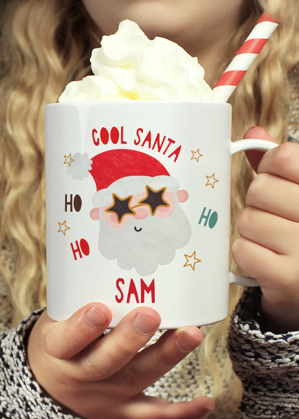 Personalised Memento Company White Cool Santa Plastic Mug - One Size Image 1