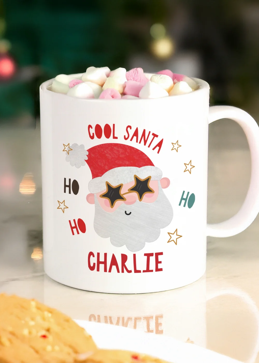 Personalised Memento Company White Cool Santa Plastic Mug - One Size Image 3