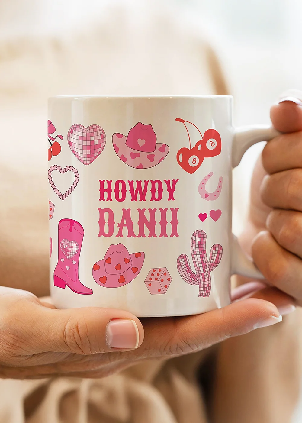 Personalised Memento Company White Cowgirl Mug - One Size Image 1