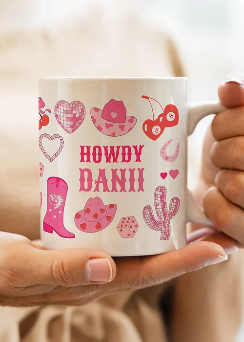 Personalised Memento Company White Cowgirl Mug - One Size Image 1