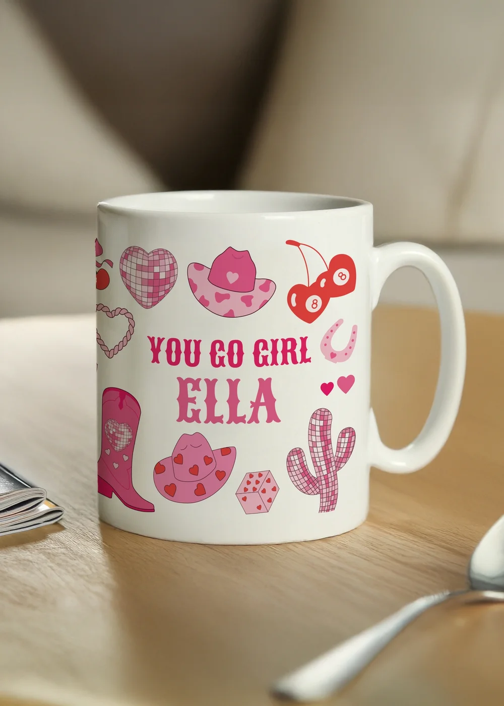 Personalised Memento Company White Cowgirl Mug - One Size Image 2
