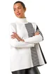 Roman Ivory Stripe Colour Block Jumper - Size 16 Clothing Image 1