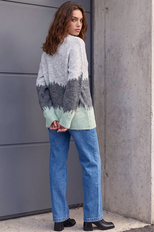 Roman Grey Petite Abstract Knit Jumper - 18 Image 3