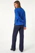 Roman Royal Blue V-Neck Cable Knit Jumper - Size 18 Clothing Image 4