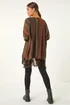 Roman Rust Ombre Vertical Stripe Fringe Jumper - Size 18 Clothing Image 4