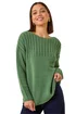 Roman Green Yoke Stitch Detail Jumper - Size 14 Clothing Image 1