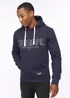 Crosshatch Navy Carrimoore Hoodie - Medium Image 1