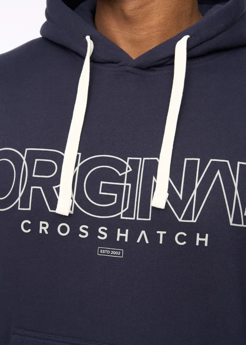 Crosshatch Navy Carrimoore Hoodie - Medium Image 4