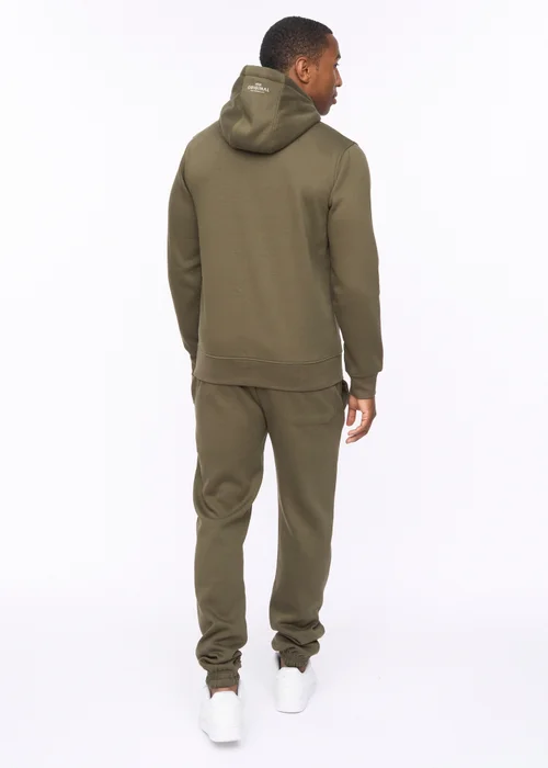 Crosshatch Dark Olive Jamals Hoodie - Small Image 2