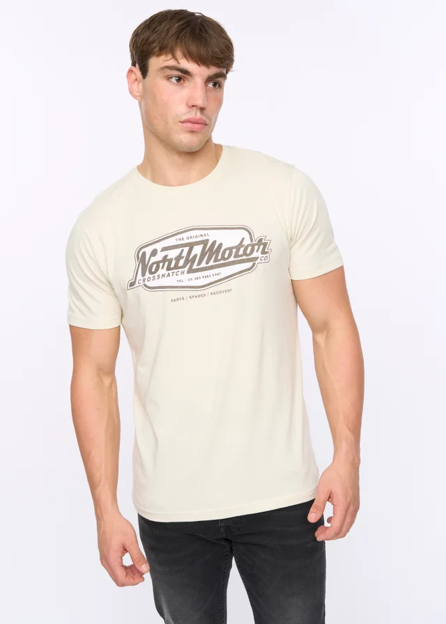 Crosshatch Off White Hellmere T-Shirt