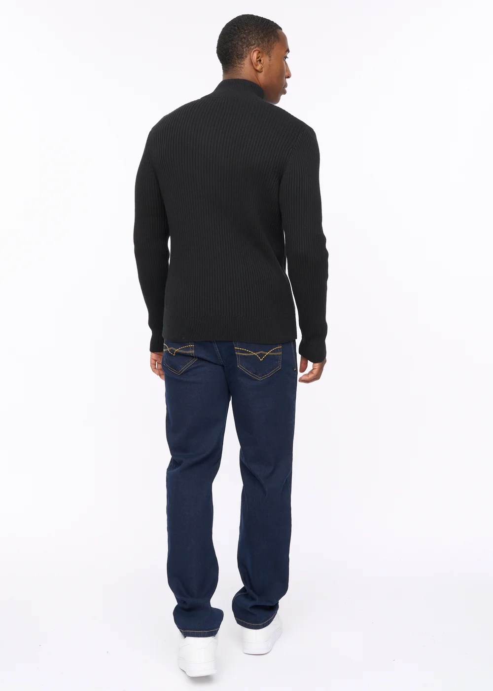 Crosshatch Black Wellburys Chunky Knit - Extra Large Image 2