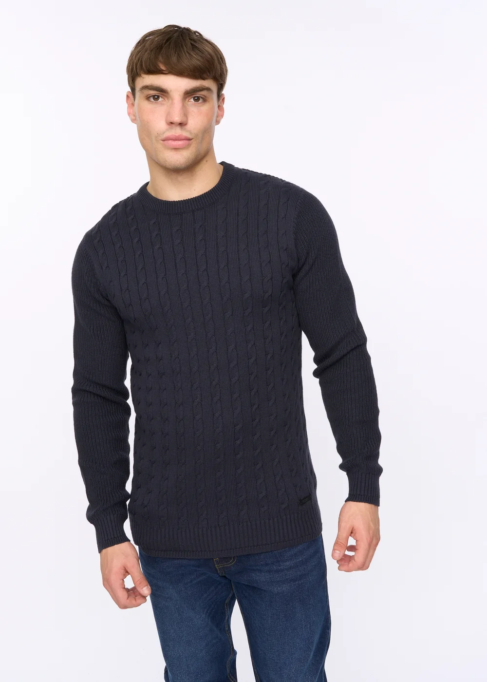 Crosshatch Navy Kabstars Cable Knit - XXL Image 1
