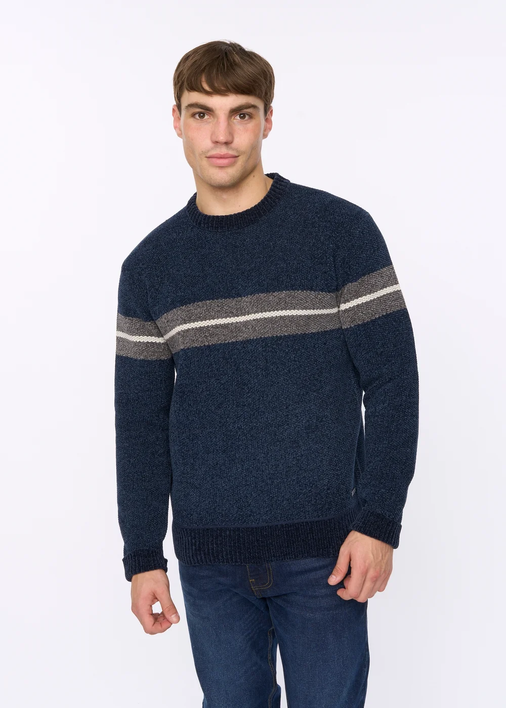 Crosshatch Navy Roundall Chenille Knit - XXL Image 1