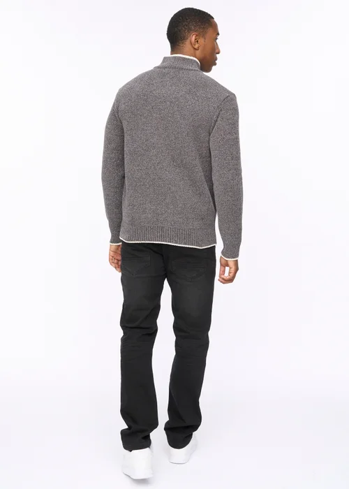 Crosshatch Grey Coldwell Chenille 1/4 Zip Knit - Small Image 2