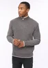 Crosshatch Grey Coldwell Chenille 1/4 Zip Knit - Small Image 3