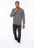 Crosshatch Grey Coldwell Chenille 1/4 Zip Knit - Small Image 5