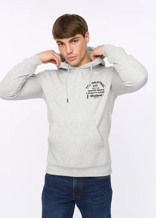 Crosshatch Grey Shoptown Hoodie - Large Image 1