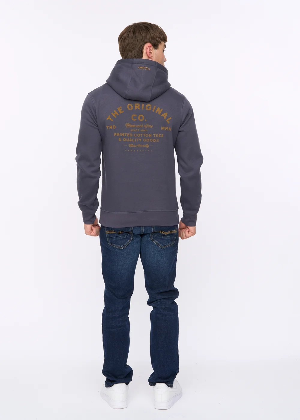 Crosshatch Navy Shoptown Hoodie - Extra Large Image 2
