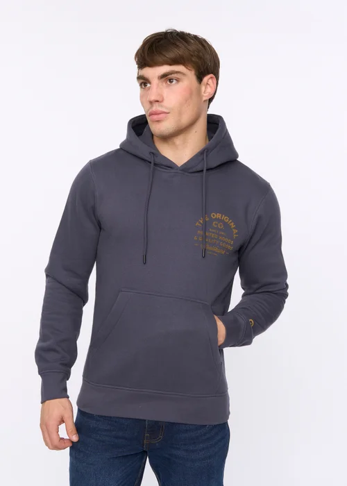 Crosshatch Navy Shoptown Hoodie - Extra Large Image 3