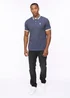 Crosshatch Denim Blue Chimlacks Polo - Small Image 5