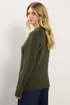Long Tall Sally Khaki Green Knitted Button Cardigan - Size 18-20 Image 4