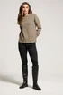 Long Tall Sally Light Brown Seam Front Jumper - Size 14-16 Image 3