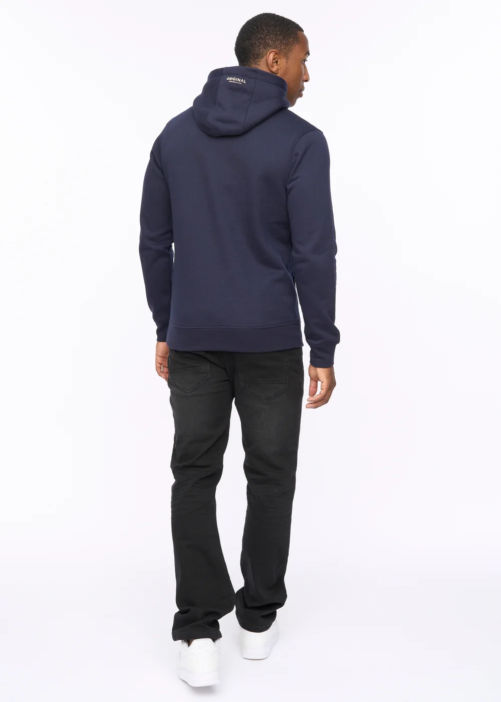 Crosshatch Navy Jampstead Hoodie - Large Image 2