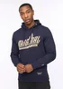 Crosshatch Navy Jampstead Hoodie - Large Image 3
