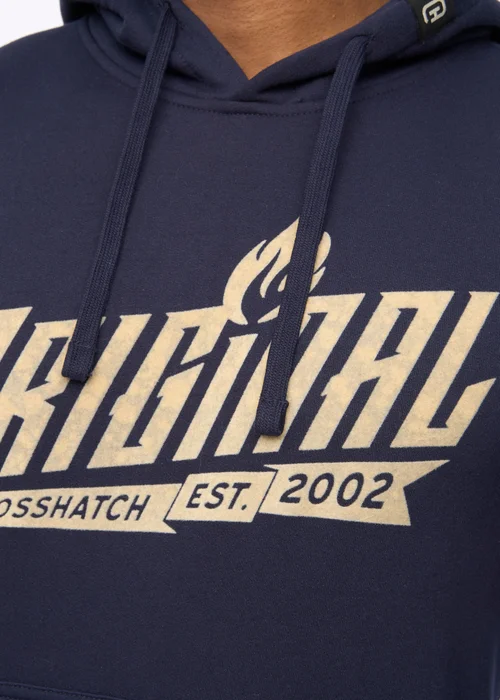 Crosshatch Navy Jampstead Hoodie - Large Image 4