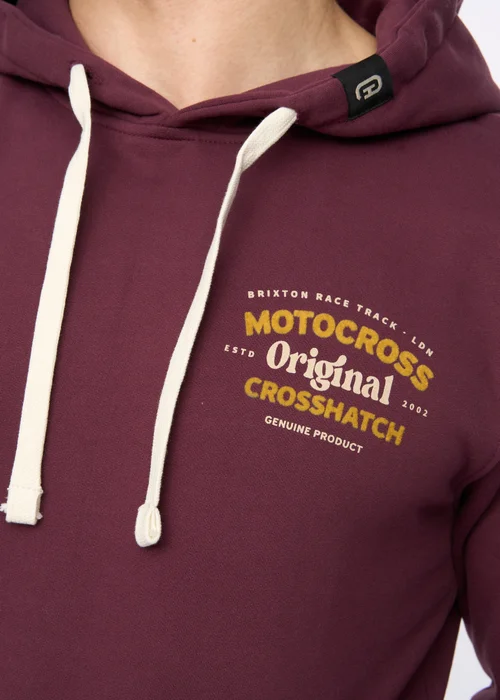 Crosshatch Wine Motocross Hoodie - Medium Image 4