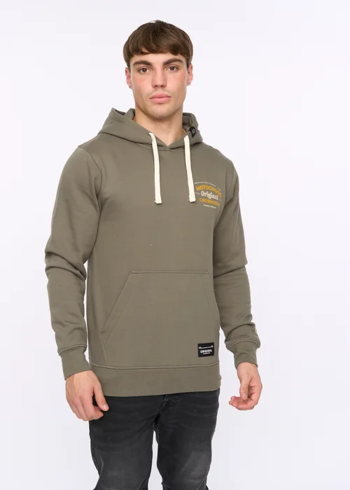 Crosshatch Olive Motocross Hoodie - Small Image 3