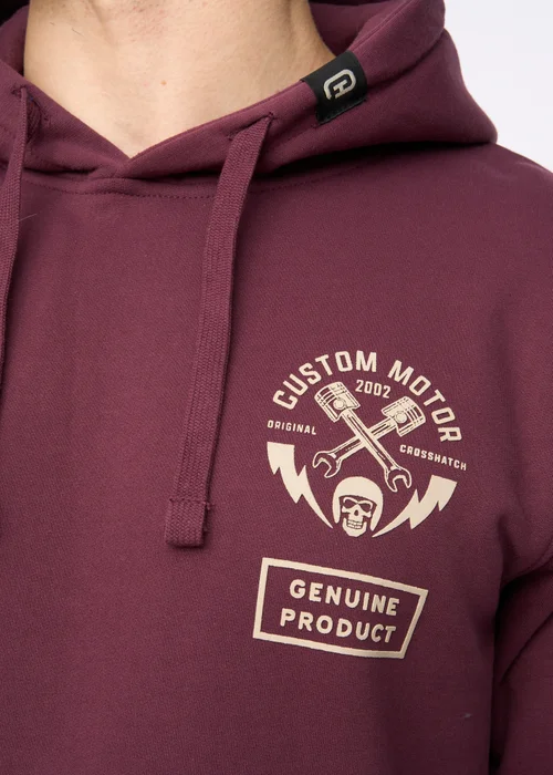 Crosshatch Wine Moules Hoodie - Small Image 4