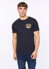 Crosshatch Navy Motocross T-Shirt - Small Image 1