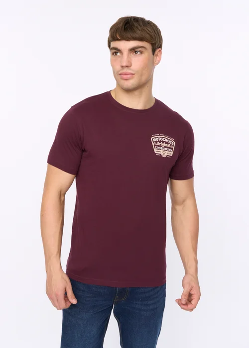 Crosshatch Raisin Motocross T-Shirt - Small Image 3