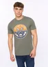 Crosshatch Olive Moules T-Shirt - Large Image 1