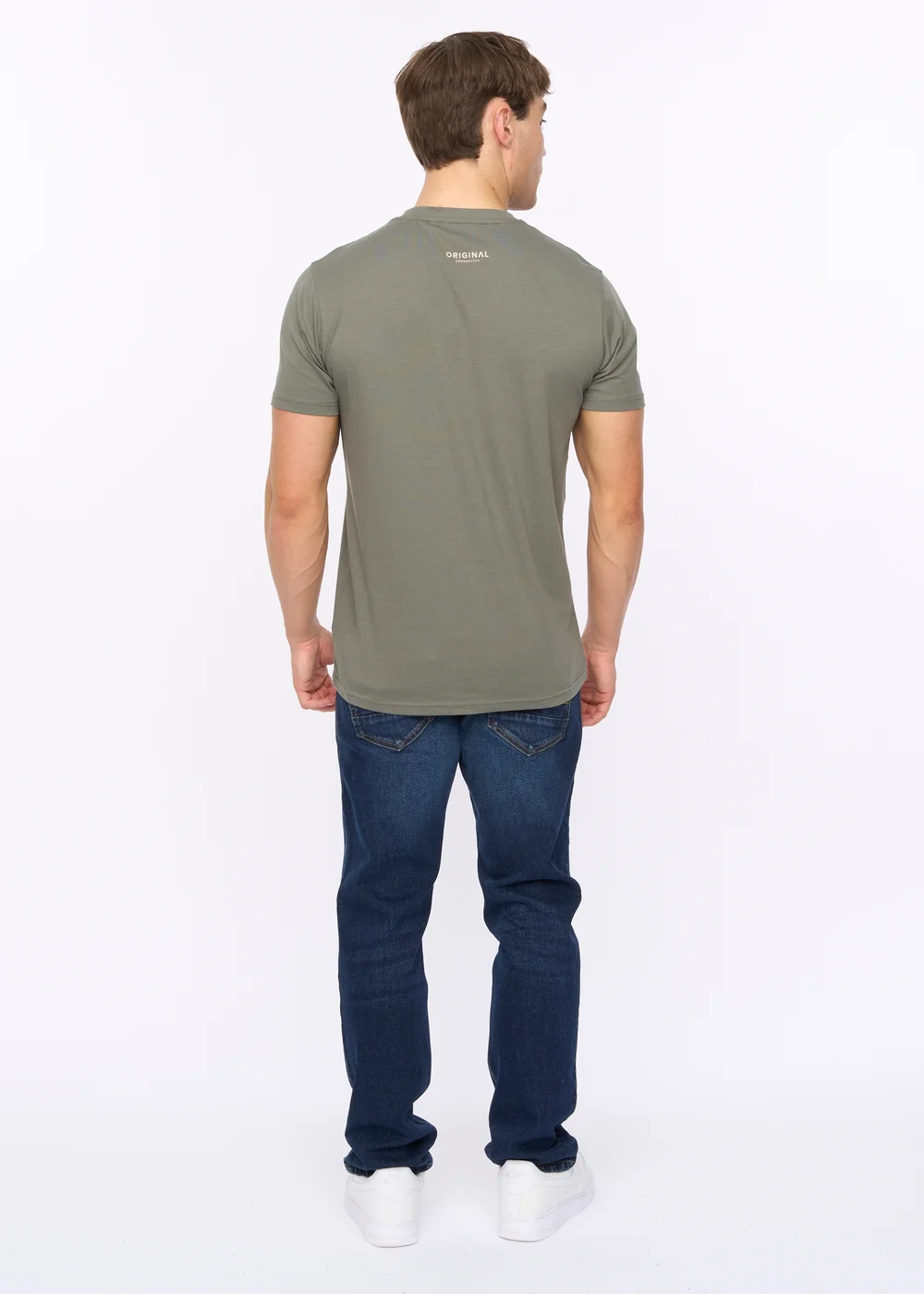 Crosshatch Olive Moules T-Shirt - Large Image 2